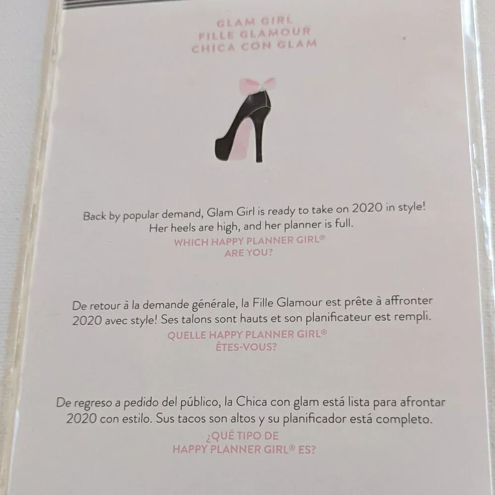 NWT Happy Planner Glam Girl 31pc Enamel Stickers Fashion Lips High Heels Hearts